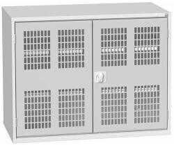 bott Műhelyszekrény polcokkal Bott Verso, drótajtó, 2 polc, 90 x 130 x 55 cm, szürke-szürke