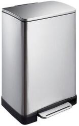 EKO E-Cube szögletes pedálos szemetes, 40 l, matt rozsdamentes acél