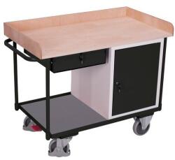 Cordes Műhelykocsi szekrénnyel és fiókkal, 95, 5 x 122 x 64 cm, szürke