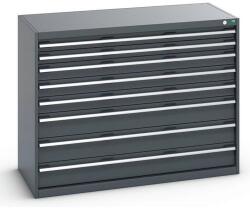 bott Műhely fiókos szekrény Bott Cubio 200, 100 x 130 x 65 cm, 8 fiókos, antracit-antracit