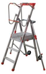 Facal Mozgatható alumínium fellépős létra Facal fogantyúval, 3 fokos