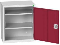 bott Verso fali szekrény, 60 x 52, 5 x 35 cm, 2 polccal, szürke-piros