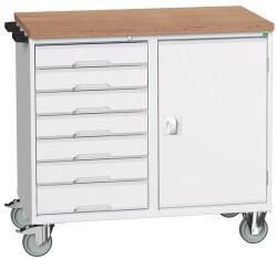 bott Karbantartó fiókos kocsi Bott Verso, 98 x 105 x 60 cm, 7 fiókos, szekrényes, multiplex, szürke-szürke