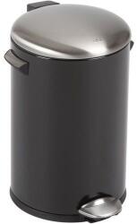 EKO Belle Delux pedálos szemetes, 12 l, fekete/rozsdamentes acél