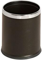 V-Part Dupla falú szemetes - bőr hatású, 10 l, fekete/króm