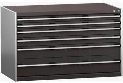 bott Műhely fiókos szekrény Bott Cubio 200, 80 x 130 x 75 cm, 6 fiókos, szürke-antracit
