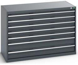 bott Műhely fiókos szekrény Bott Cubio 200, 90 x 130 x 65 cm, 7 fiókos, antracit-antracit