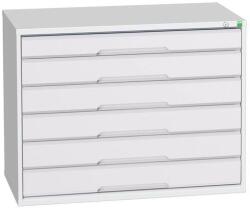 bott Műhely fiókos szekrény Bott Verso, 80 x 105 x 55 cm, 6 fiókos, szürke-szürke