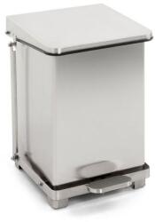 V-Part Pedálos ipari konténer, 27 l, matt rozsdamentes acél