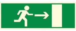 Novap Escape fotolumineszcens biztonsági asztal - Menekülési kijárat a jobb oldalon