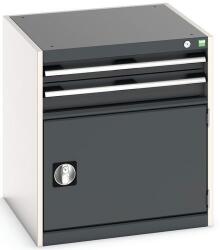 bott Műhely fiókos szekrény Bott Cubio, 70 x 65 x 65 cm, 2 fiók, 1 szekrény, szürke-antracit