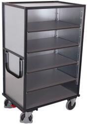 Cordes Magas szekrényes kocsi fogantyúval és 3 tömör falú, 500 kg-ig, 5 polccal, 181 x 131, 5 x 83 cm, szürke