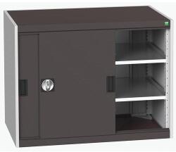 bott Műhelyszekrény tolóajtókkal, 80 x 105 x 65 cm, 2 polccal, szürke-antracit