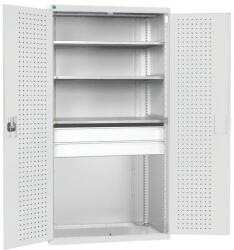 bott Fiókos műhelyszekrény Bott Cubio, 200 x 105 x 65 cm, 3 polc, 2 fiók, szürke-szürke