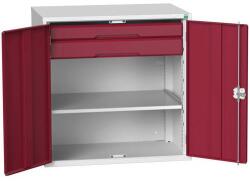 bott Műhelyszekrény polcokkal Bott Verso, 200 x 130 x 55 cm, 4 polcos, szürke-piros