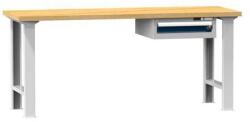 POLAK Műhelyasztal KOMBI PB5720, 2000 x 700 x 890 mm, BÜKK, szürke-sötétkék