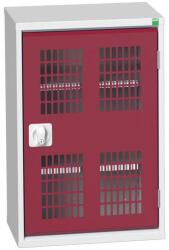 bott Műhelyszekrény polcokkal Bott Verso, drótajtó, 80 x 52, 5 x 35 cm, 2 polc, szürke-piros