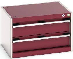 bott Műhely fiókos szekrény Bott Cubio, 40 x 65 x 52, 5 cm, 2 fiókos, szürke-piros