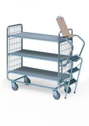 Ergobjorn polcos kocsi fellépővel, 300 kg-ig, 3 polc