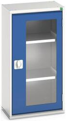 bott Műhelyszekrény átlátszó ajtókkal Bott Verso, 100 x 52, 5 x 35 cm, 2 polccal, szürke-kék