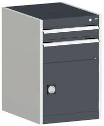 bott Műhely fiókos szekrény Bott Cubio, 80 x 52, 5 x 52, 5 cm, 2 fiók, 1 szekrény, szürke-antracit