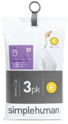 simplehuman Pocket Liner szemeteszsák, 20 l (E) fehér - Simplehuman
