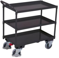 Variofit Polcos kocsi fém polcokkal, 3 polc, 400 kg-ig, 116, 5 x 70 x 106, 5 cm, szürke