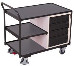 Cordes Műhelykocsi polccal és 4 fiókkal, 101 x 112, 5 x 62, 5 cm, szürke