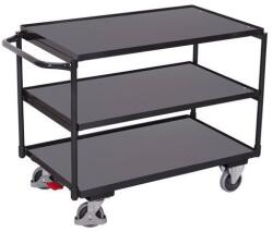 Variofit Polcos kocsi fogantyúval, 250 kg-ig, 3 polc, 85 x 117, 5 x 72, 5 cm, kék