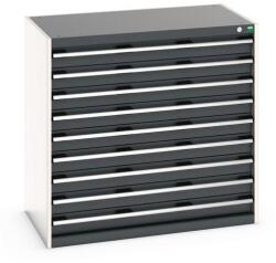 bott Műhely fiókos szekrény Bott Cubio 200, 100 x 105 x 65 cm, 9 fiókos, szürke-antracit