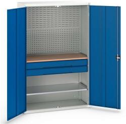 bott Fiókos műhelyszekrény Bott Verso, 200 x 130 x 55 cm, 1 polc, 2 fiók, szürke-kék