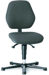 Bimossa Antisztatikus ESD munkaszék Bimos Basic 9150E siklóval, lábtartó nélkül, szövet, alacsony háttámla, fekete