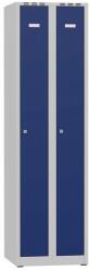 Kovona Tom hegesztett öltözőszekrény, 2 részes, hengerzár, szürke/kék