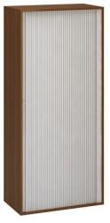 Alfa Office Alfa 500 magas, széles szekrény, 178 x 80 x 45 cm, zsaluval, dió mintázat