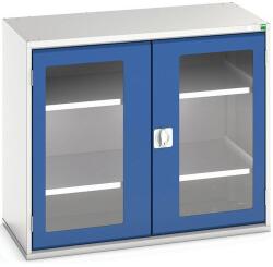 bott Műhelyszekrény átlátszó ajtókkal Bott Verso, 90 x 105 x 55 cm, 2 polccal, szürke-kék