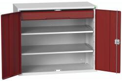 bott Fiókos műhelyszekrény Bott Verso, 100 x 130 x 55 cm, 2 polc, 1 fiók, szürke-piros
