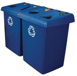 Rubbermaid Glutton műanyag szemetes kosarak szelektív hulladékhoz, 4 x 87 l térfogat