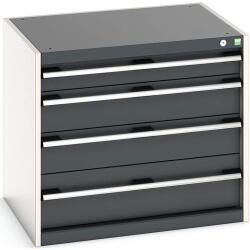 bott Műhely fiókos szekrény Bott Cubio, 70 x 80 x 65 cm, 4 fiókos, szürke-antracit