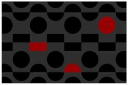 Notrax Déco Design Imperial Dotz beltéri takarítószőnyeg, szürke/piros, 120 x 180 cm