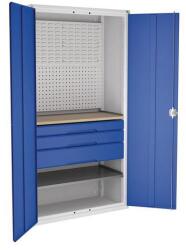 bott Fiókos műhelyszekrény Bott Verso, 200 x 105 x 55 cm, 1 polc, 3 fiók, szürke-kék