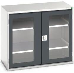 bott Műhelyszekrény átlátszó ajtókkal Bott Verso, 90 x 105 x 55 cm, 2 polccal, szürke-antracit
