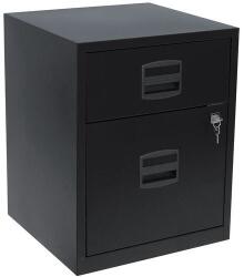 Bisley Eco fém fiókos egység, 2 fiók, fekete