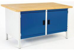 bott Műhelyasztal Bott Cubio Tároló, 84 x 150 x 75 cm, 2 szekrény, linóleum, szürke-kék