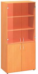 Alfa Office Alfa 500 magas, széles szekrény, 178 x 80 x 47 cm, kombinált ajtóval, bükk Bavaria mintázat - manutan - 203 187 Ft