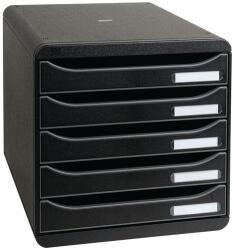 Exacompta Fiókmodul Big Box Plus A4, 5 fiókos, fekete