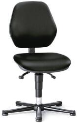 Bimossa Munkalaboratóriumi szék Bimos Basic 9130 siklóval, lábtartó nélkül, tartós kontaktus, műbőr, alacsony háttámla, fekete