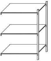 Schulte Design Andras fém polcállvány, hozzáépíthető, 200 x 225 x 80 cm, 1 200 kg, 3 polccal, horganyzott