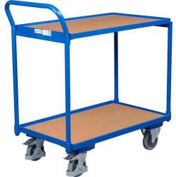 Variofit Polcos kocsi fogantyúval, 250 kg-ig, 2 polc, 101 x 97, 5 x 52, 5 cm, kék