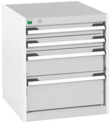 bott Műhely fiókos szekrény Bott Cubio, 60 x 52, 5 x 52, 5 cm, 4 fiókos, szürke-szürke