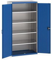 bott Műhelyszekrény Bott Cubio, 200 x 105 x 65 cm, perforált ajtó, szürke-kék